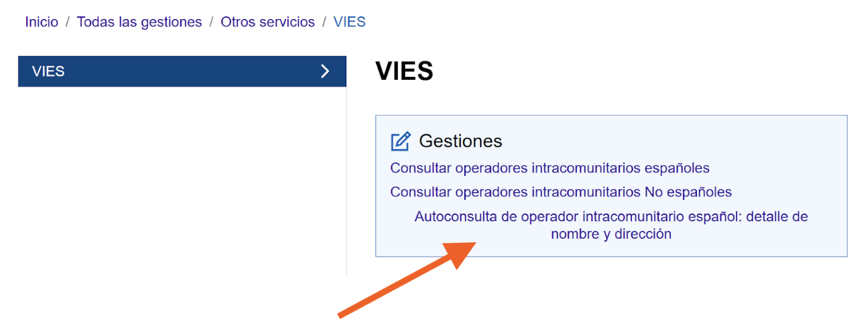 Pantalla de Hacienda donde se señala hacer clic en