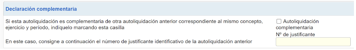 modelo 130 sobre la declaración complementaria