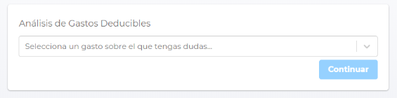 error de analisis de gasto para autonomo