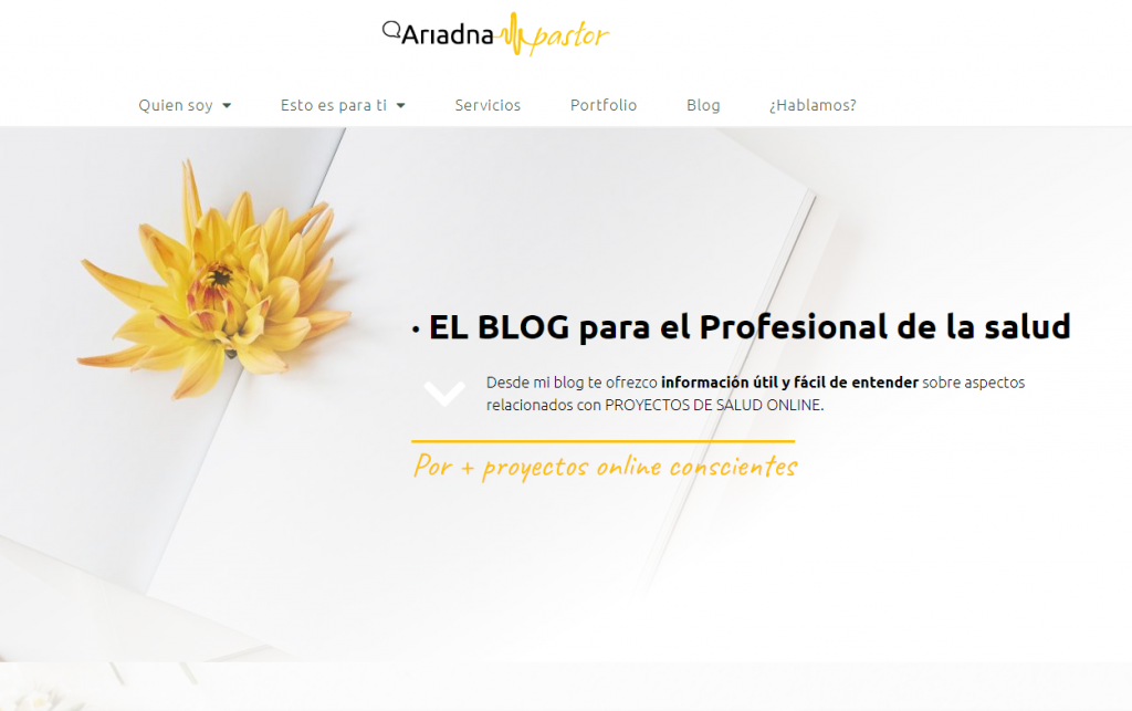 Ejemplo del blog de Ariadna Pastor