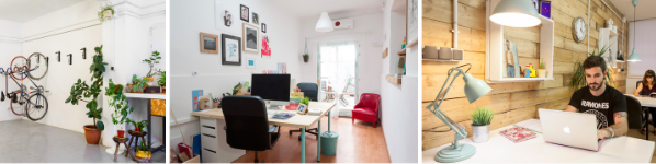 tres espacios del cowork