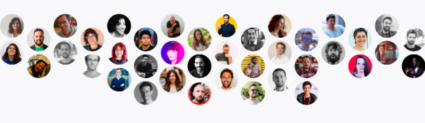 muchas personas de un cowork online