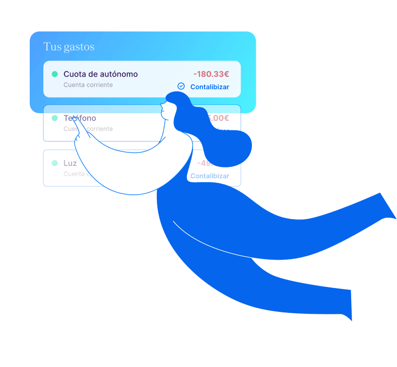 Autónoma usando un software de asesoramiento fiscal para planificar sus declaraciones trimestrales