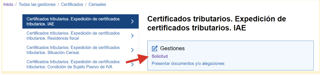 Pantalla de Agencia Tributaria de la sección de