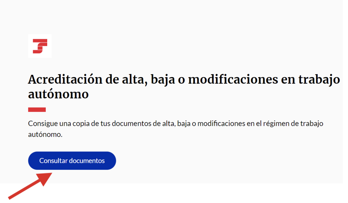 Pantalla de Importass de la Seguridad Social donde se señala que se debe clicar