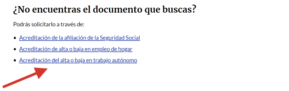 Pantalla de Importass de la Seguridad Social donde se señala el botón