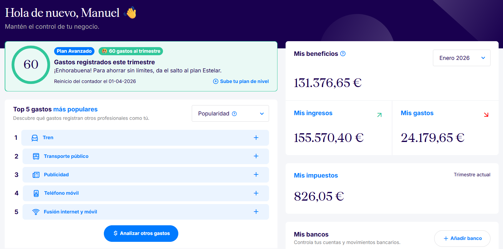 El dashboard de Declarando te muestra lo que ahorras en impuestos en tiempo real.