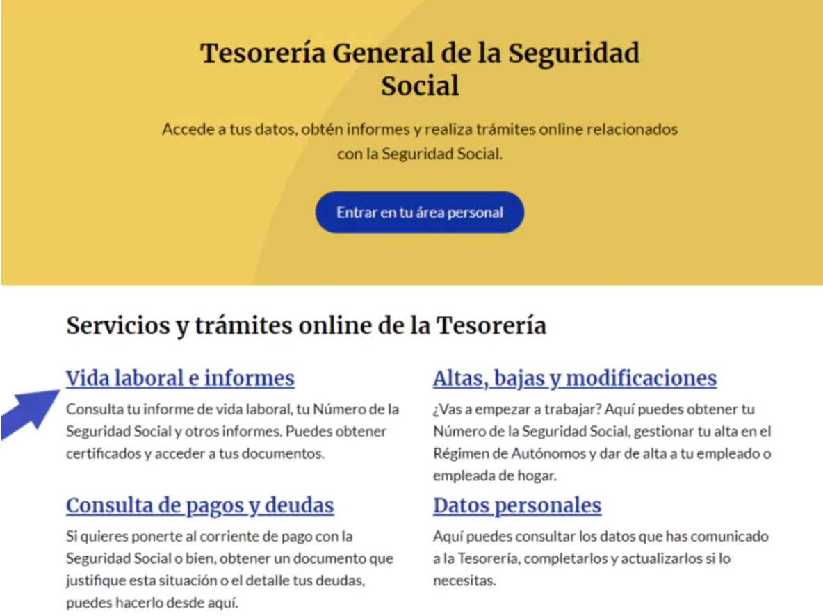 Pantalla de Importass donde el autónomo deberá clicar