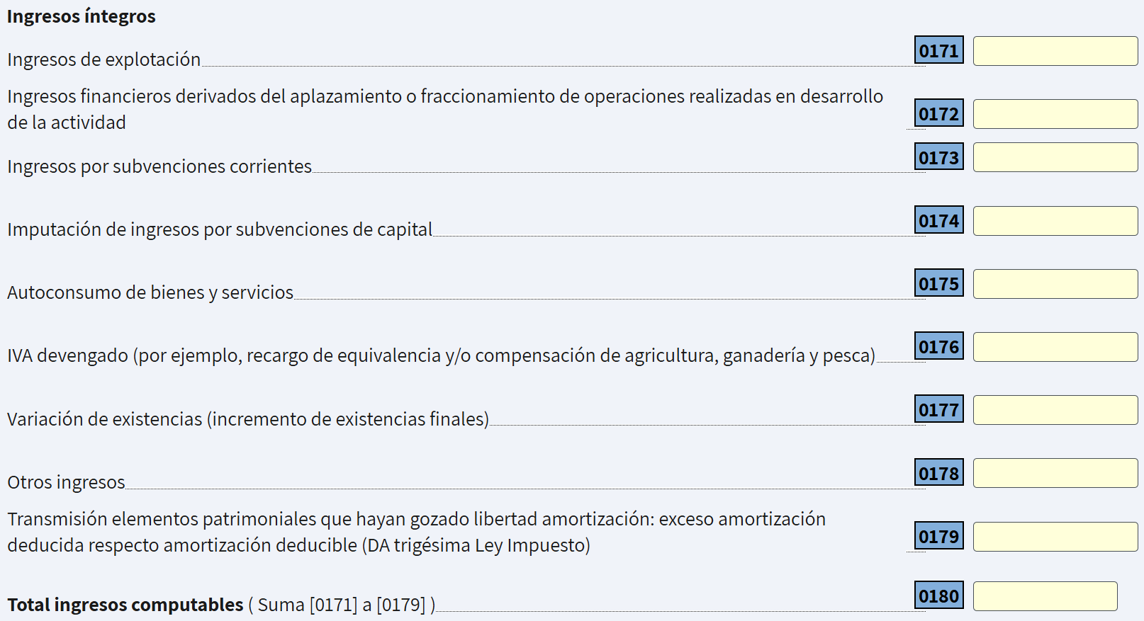 Declara tus ingresos de autónomo en las casillas 0171 a 0180 de tu renta de autónomo