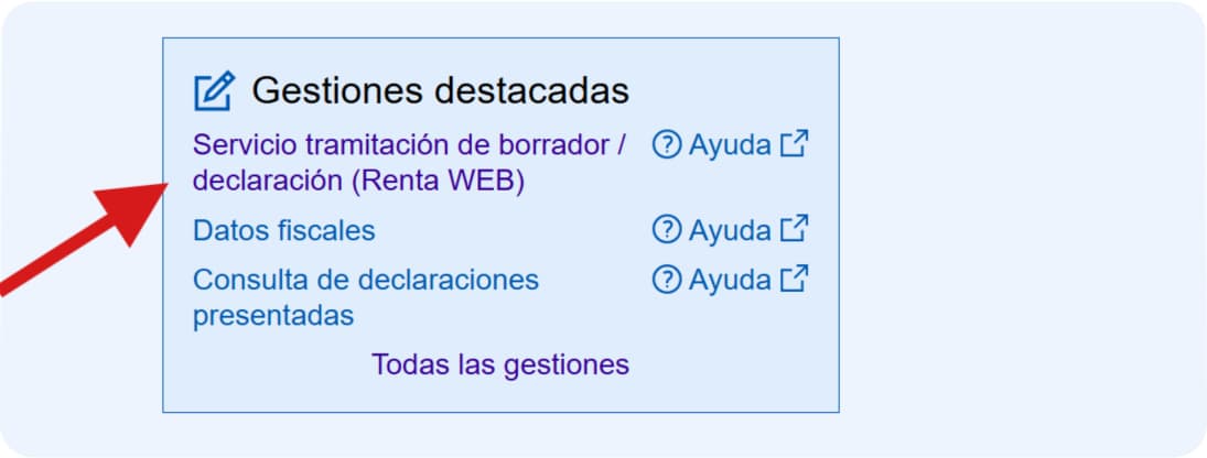 Accede a la campaña y luego en Servicio tramitación de borrador / declaración (Renta WEB)