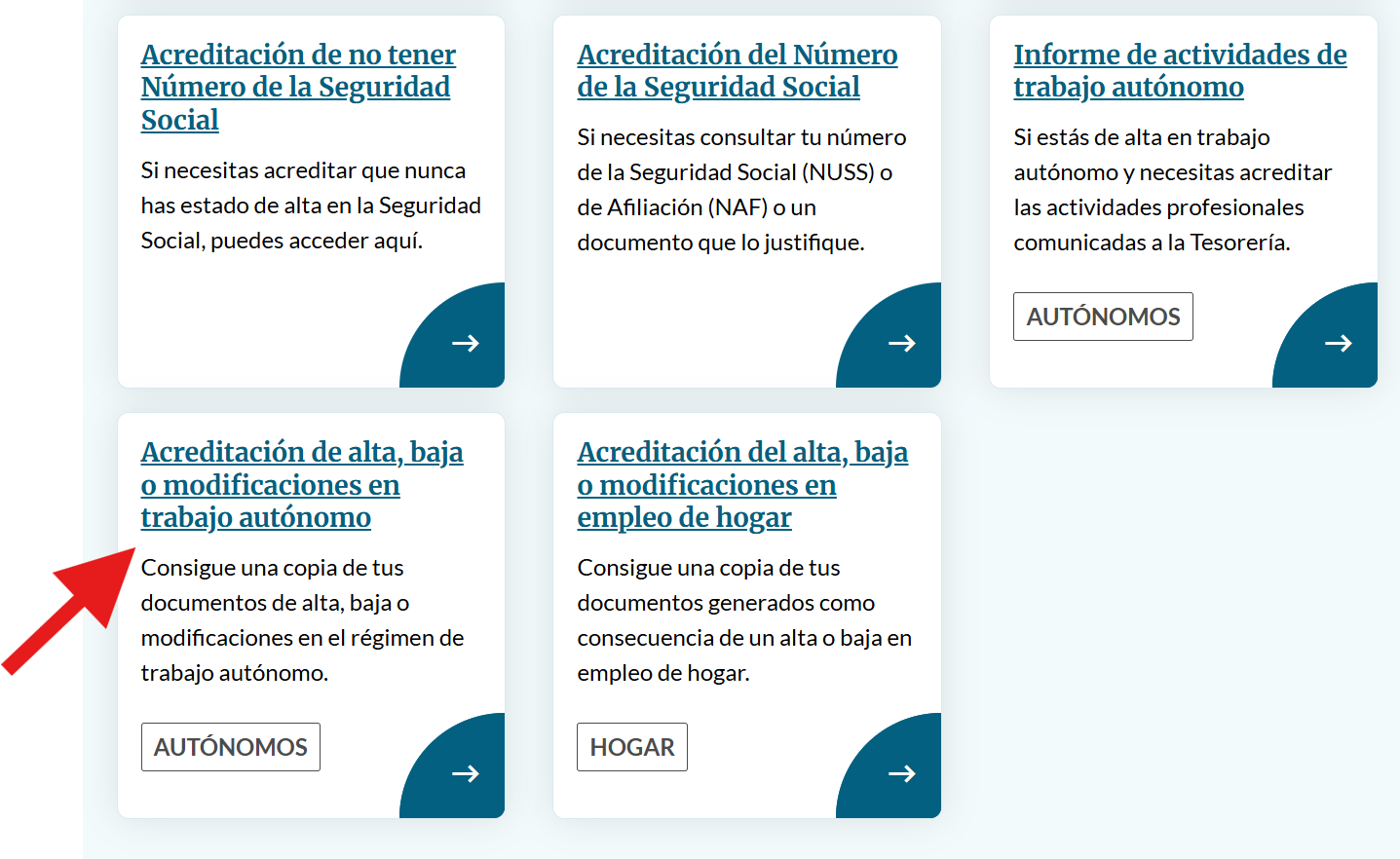 Acreditación alta en el RETA