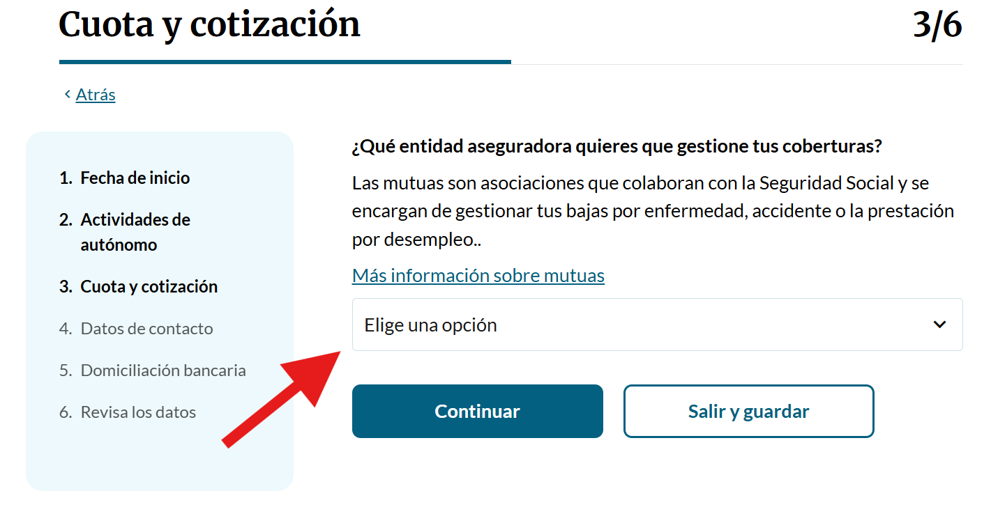 Elige tu mutua de autónomo al darte de alta en el RETA.